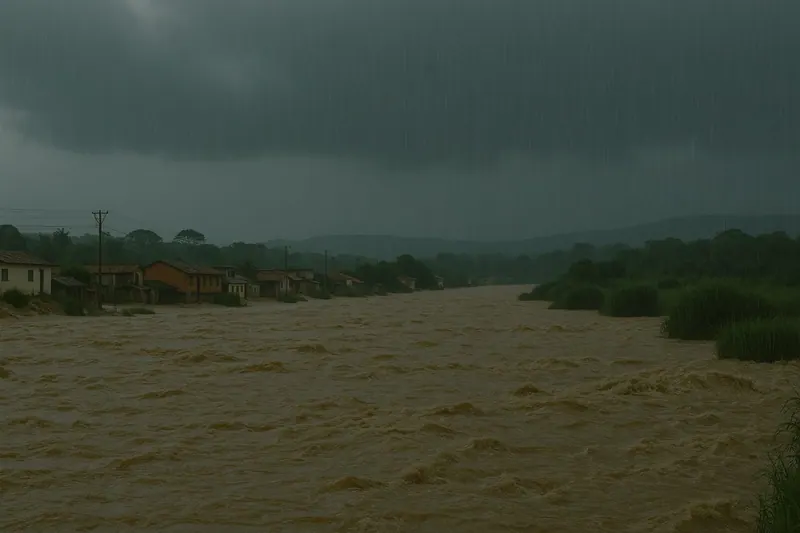 Ilustração da notícia: Inmet emite alerta vermelho para o RS com risco de chuva acima de 100 mm e granizo