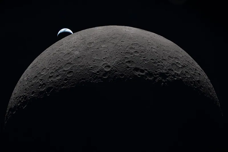 Ilustração da notícia: Nasa escolhe três projetos para preparar uma base subterrânea na Lua