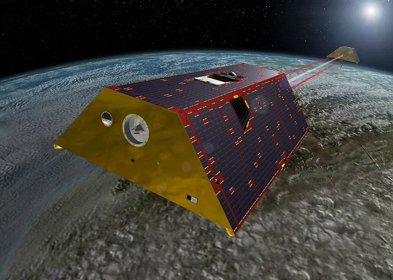 Ilustração da notícia: Nasa prepara nova geração do Grace, que mede a água do planeta, para 2030 ou 2031